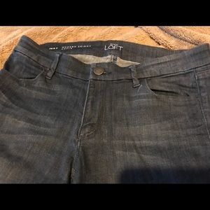 Loft modern skinny ankle cropped jeans 8 petite